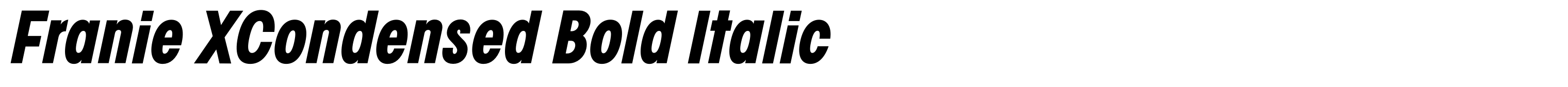 Franie XCondensed Bold Italic
